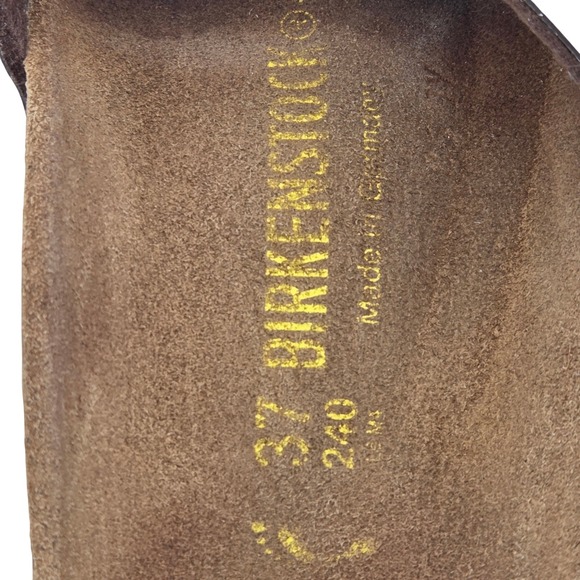 Birkenstock Madrid Buckle Sandals Bronze Leather Strap Cork Womens 6 - Picture 8 of 9